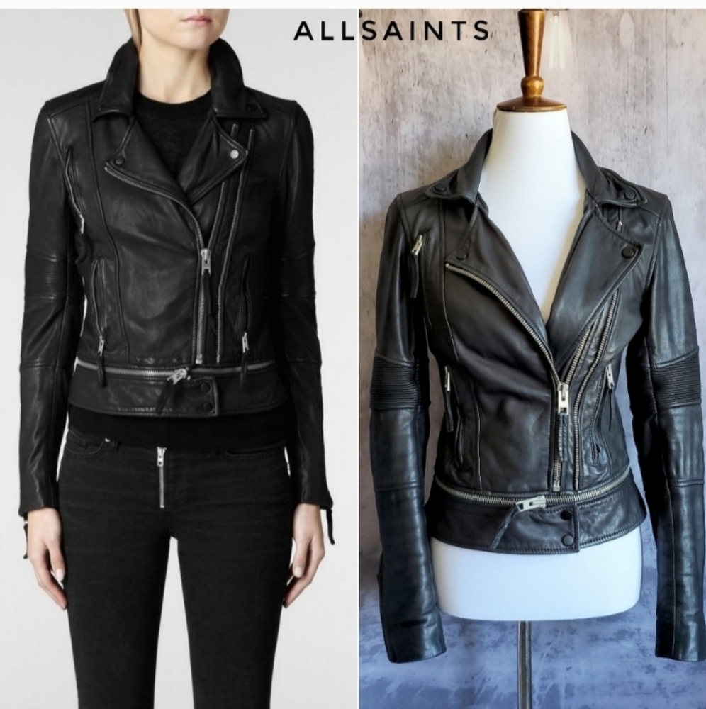 AllSaints Assembly Moto leather biker jacket